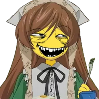 😏 Аниме, Мем, Смешно, Горничная, Лол telegram sticker