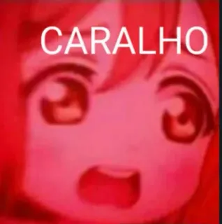 🤔 CARALHO anime, terkejut, wajah, merah, ekspresi telegram sticker