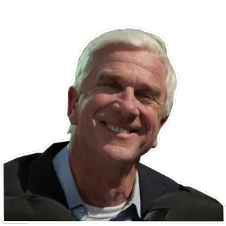 😁 Leslie Nielsen comedy, actor, funny, portrait, smile, celebrity telegram sticker
