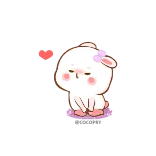 😘 love 可爱, 兔子, 爱, 心, 卡哇伊 whatsapp sticker