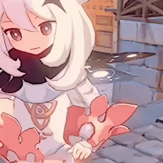 🍥 Paimon Genshin Impact 动漫, 游戏, 派蒙, 可爱, 漂浮 whatsapp sticker