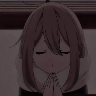 🐝 Anime, Mädchen, Gebet, Süß telegram sticker