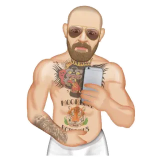 🤳 Conor McGregor Conor McGregor, MMA, combattant, selfie, tatouage, sport telegram sticker