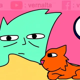 ✨ vernalta cartoon, character, animal whatsapp sticker
