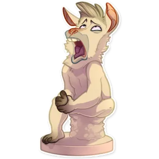 😭 cartoon, animal, creature, mammal, monster, fantasy, animated, digital art telegram sticker