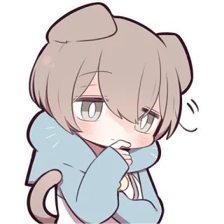 🤔 アニメ, カートゥーン, 犬, かわいい, ちび, カワイイ telegram sticker