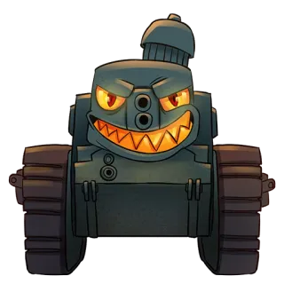 😁 tanque, desenho animado, militar, guerra, veículo telegram sticker