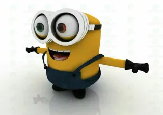 😄 Minion Despicable Me minion, cartoon, character, funny, yellow telegram sticker