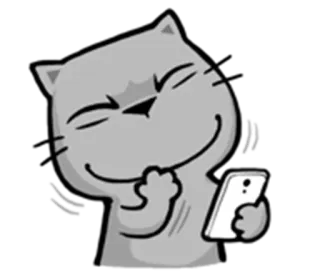 😄 Katze, Meme, Grinsen, Smartphone, Glücklich, Tier whatsapp sticker
