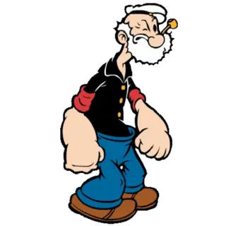 😒 Popeye desenho animado, marinheiro, cachimbo, personagem, popeye telegram sticker