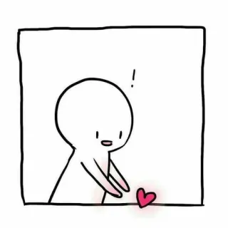 😂 Cuore, Amore, Carino, Cartone animato, Semplice, Illustrazione whatsapp sticker