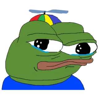 🧃 Pepe the Frog pepe, żaba, smutny, płaczący, mem, internet telegram sticker