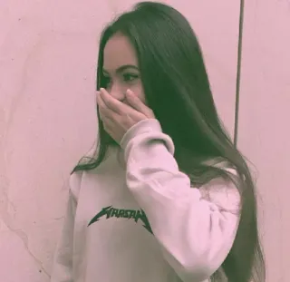 🙊 KARSTAR mujer, pelo largo, suéter, moda telegram sticker