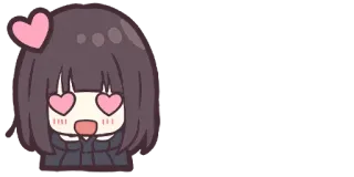 😍 Аниме, Любовь, Милый, Сердце, Мультфильм telegram sticker