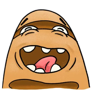 😄 cartoon, gezicht, lachen, grappig, uitdrukking, emoji telegram sticker