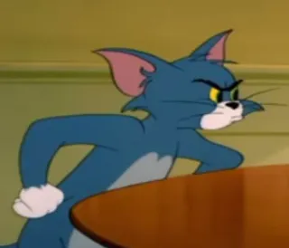 🔗 Tom Cat Tom and Jerry mèo, hoạt hình, tức giận, meme, vui nhộn telegram sticker