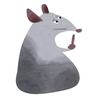 🖕 szczur, zwierzę, gest, środkowy palec, obraźliwy, niegrzeczny whatsapp sticker