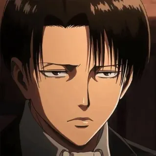 🚬 Levi Ackerman Attack on Titan Аниме, Манга, Персонаж, Портрет, Леви, Атака титанов, Серьезный telegram sticker