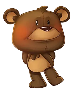 😵 orsacchiotto, giocattolo, carino, orso cartone animato, peluche whatsapp sticker