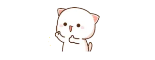 👍 猫, かわいい, 桃, ステッカー, 絵文字 telegram sticker