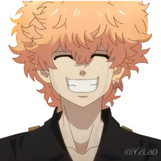 😁 animé, souriant, joyeux, dessin animé, personnage whatsapp sticker