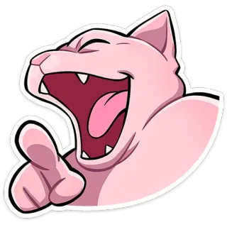 😂 cat, cartoon, animal, sticker, feline, mammal telegram sticker