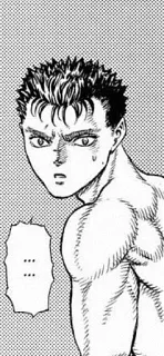 😦 Griffith Berserk ... Manga, Anime, Noir et blanc, Bulles de pensée, BD telegram sticker