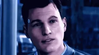 😉 Connor Detroit: Become Human android, detective, politie, videogame, cyberpunk telegram sticker