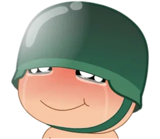 😳 mũ bảo hiểm, khóc, binh lính, quân đội telegram sticker