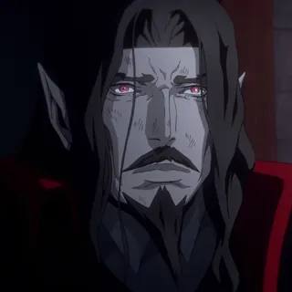 ⛓ Vlad Dracula Tepes Castlevania вампир, аниме, дракула, зло, монстр, злодей telegram sticker