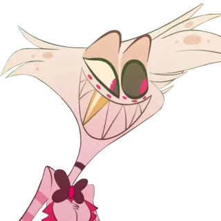 😁 Angel Dust Hazbin Hotel Kreskówka, Hazbin Hotel, Angel Dust, Demon, Uśmieszek, Postać telegram sticker