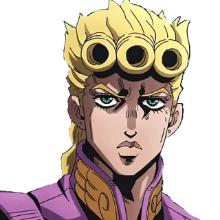 😠 Giorno Giovanna JoJo's Bizarre Adventure Anime, Karakter, Manga, Jojo, Giorno Giovanna whatsapp sticker