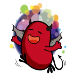 ✨ devil, demon, cartoon, cute, monster, fantasy, red telegram sticker