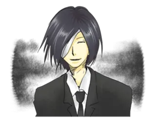 😊 Anime, Charakter, Porträt, lächelnd, Anzug telegram sticker