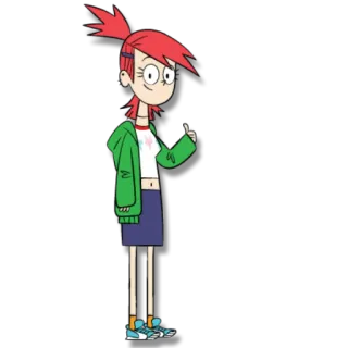 👍 Frankie Foster Foster's Home for Imaginary Friends Мультфильм, Персонаж, Фрэнки Фостер, Дом Фостеров для воображаемых друзей whatsapp sticker