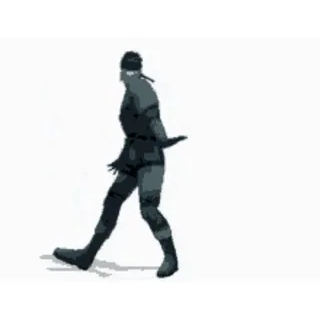 🕺 Solid Snake Metal Gear Solid jeu vidéo, personnage, serpent, espion, tactique whatsapp sticker