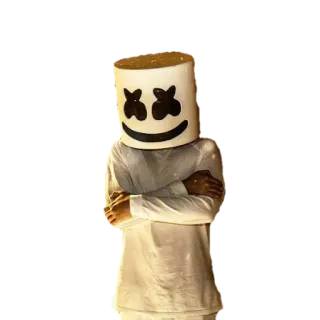 😩 Marshmello DJ, música, capacete, música eletrônica, músico telegram sticker