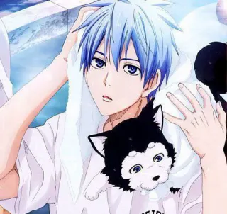 🎲 Tetsuya Kuroko Kuroko's Basketball anime, manga, kuroko no basket, kuroko, basketball, cartoon, fanart, illustration telegram sticker
