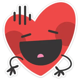 ❤️ cuore, emoji, amore, carino, personaggio, cartone animato whatsapp sticker