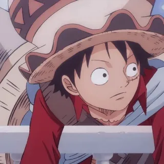 🥺 Monkey D. Luffy One Piece Anime, Manga, Pirate, Luffy, Chapeau de paille, One Piece telegram sticker