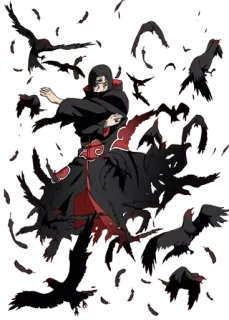 ⛅ Itachi Uchiha Naruto 动漫, 漫画, 忍者, 火影忍者, 鼬, 宇智波, 乌鸦 telegram sticker
