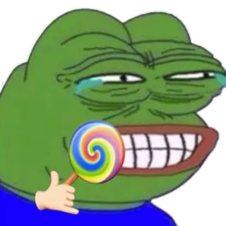 😂 Pepe the Frog Pepe, katak, meme, meme internet, permen lolipop whatsapp sticker