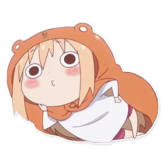 😙 Umaru Doma Himouto! Umaru-chan umaru, anime, manga, chibi, hoodie, kawaii, himouto umaru chan telegram sticker