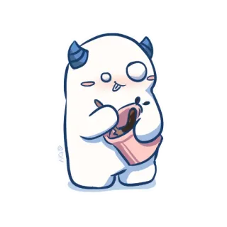 ☺️ monster, cute, adorable, cartoon, drawing, illustration telegram sticker