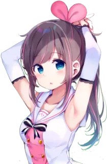 👱‍♀ garota anime, fofa, kawaii, arte digital, animação, desenho animado telegram sticker