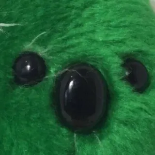 🤢 green, toy, plush, cute, eyes telegram sticker
