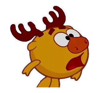 😲 kreskówka, zwierzę, słodki, naklejka, łoś telegram sticker