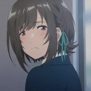 😭 anime, sad, girl, cartoon, cute, schoolgirl telegram sticker