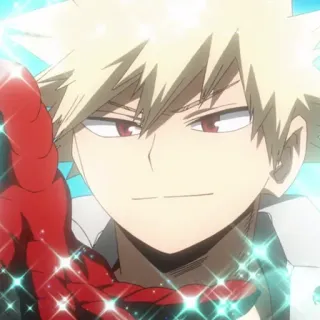 🎭 Katsuki Bakugo My Hero Academia Кацуки Бакуго, Моя геройская академия, Аниме, Персонаж, Манга, Герой, Взрыв whatsapp sticker