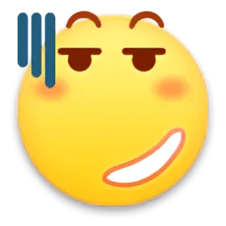 🤨 Emoji, Uśmiechnięta twarz, Wyraz twarzy, Żółty, Bezczelny, Chytry telegram sticker